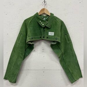 Ranger Tough Green Suede Leather Fire Resistant Welding Cape, Size L